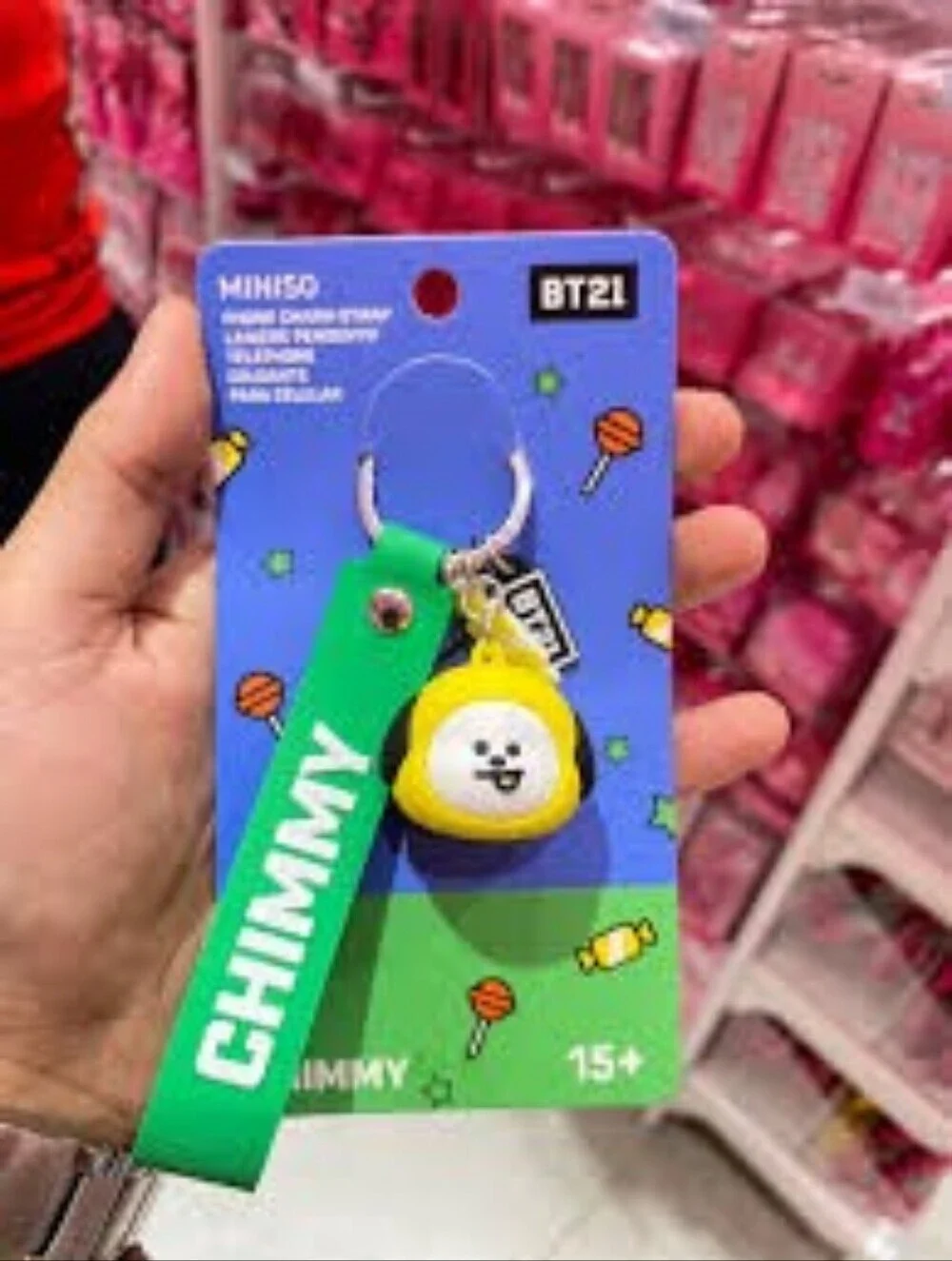 MINISO BT21 CHIMMY Keychain Strap - Green & Yellow BTS Jimin